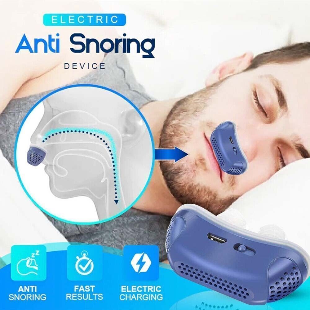 Anti Snoring Device Mini Electric CPAP Noise Sleep Apnea Stop Snore Ai