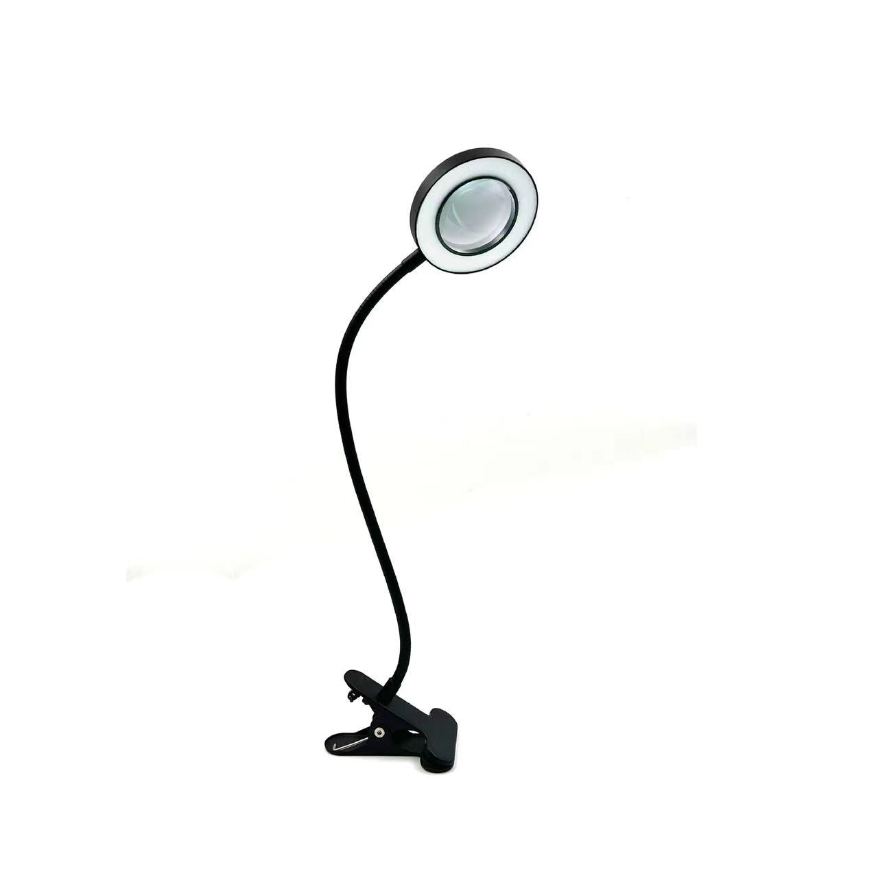 USB Desk Reading Lamp 3 Temperature 10 Gear Tattoo LED Light Lamp Magnify Glass