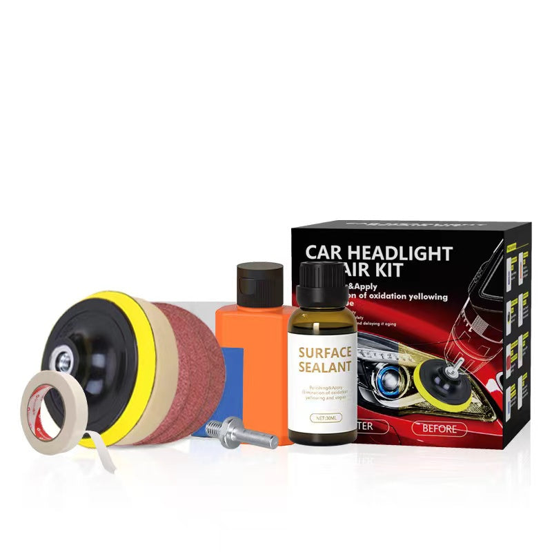 Pro Car Lens Headlight Restoration Kit Polishing Sanding Cleaner Repair Tool Set