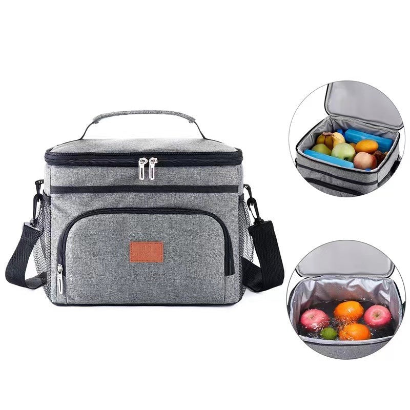 15L Outdoor Portable Lunch Bag Thermal Insulated Food Container Cooler Bag