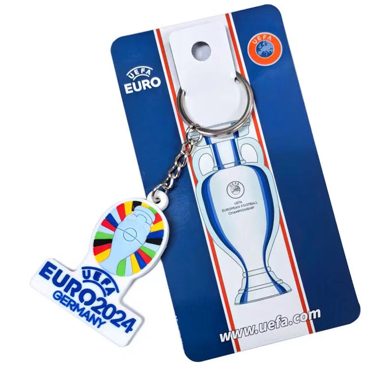 Europe Keychain Countries Glass Ball Pendant Keyring Football Cup