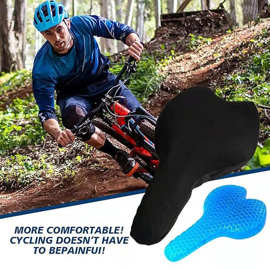 CLEARANCE- Sports Bike Seat Cover, Honeycomb Egg Design Gel Padded Bike Seat Cushion Bicycle Saddle Pad for Women Men with Hollow Design