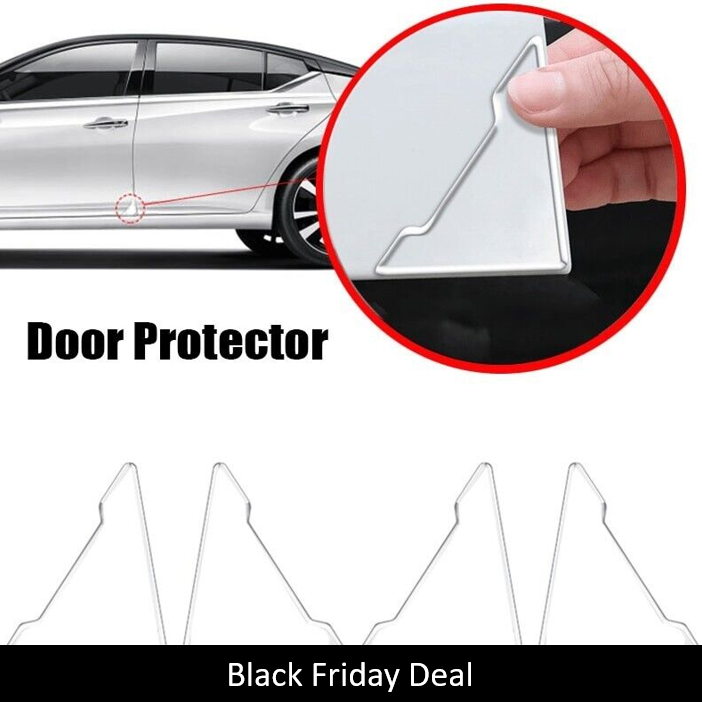 4Pcs Car Door Corner Anti-collision Covers Transparent Silicone Protector