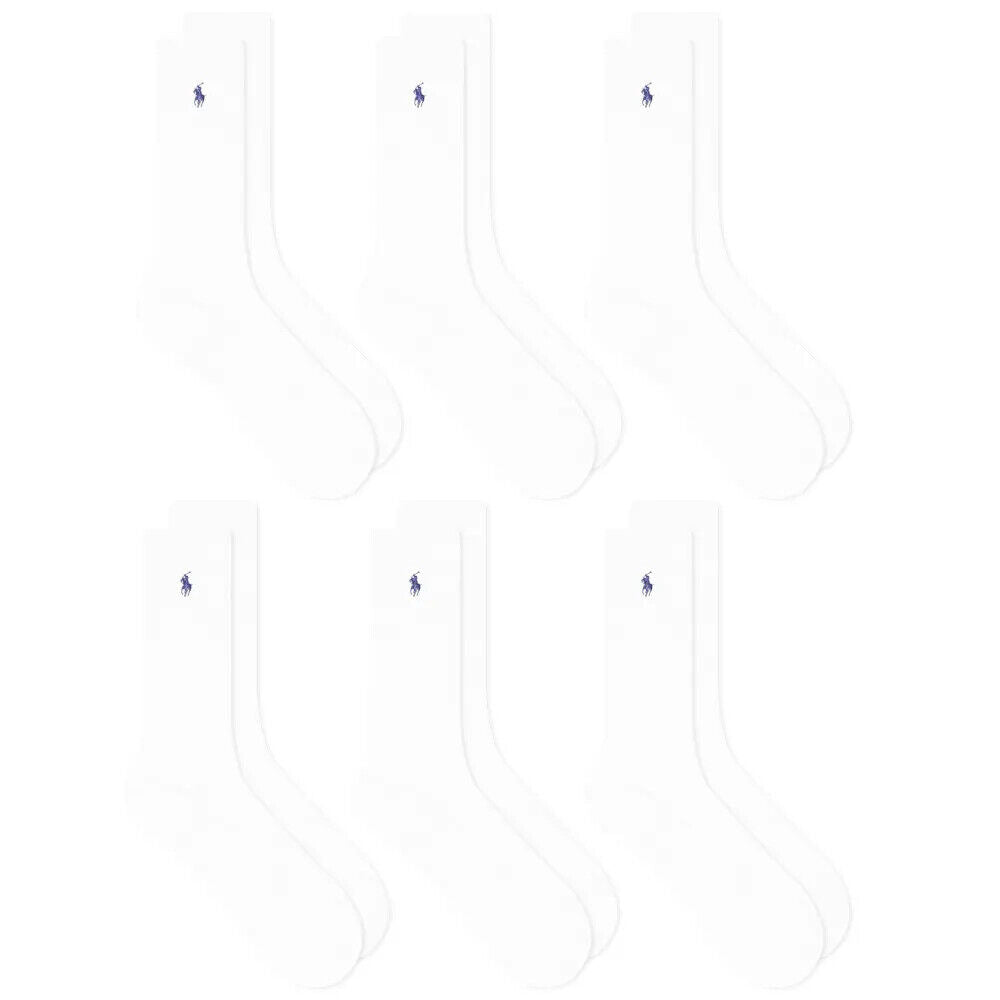 CLEARANCE- 6 packs Polo Ralph Lauren Men's Women's Sports Cotton Crew Socks