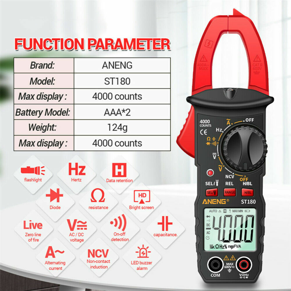 Clamp Meter Clamp Multimeter DC Clamp Meter Digital AC DC Current Clamp Meter