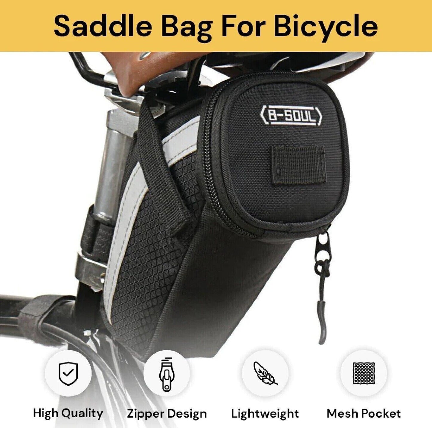 Bike Seat Bag Bicycle Saddle Bags Cycling Rear Storage Pouch Outdoor Waterproof