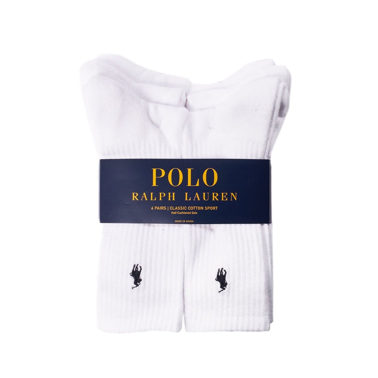 CLEARANCE- 6 packs Polo Ralph Lauren Men's Women's Sports Cotton Crew Socks