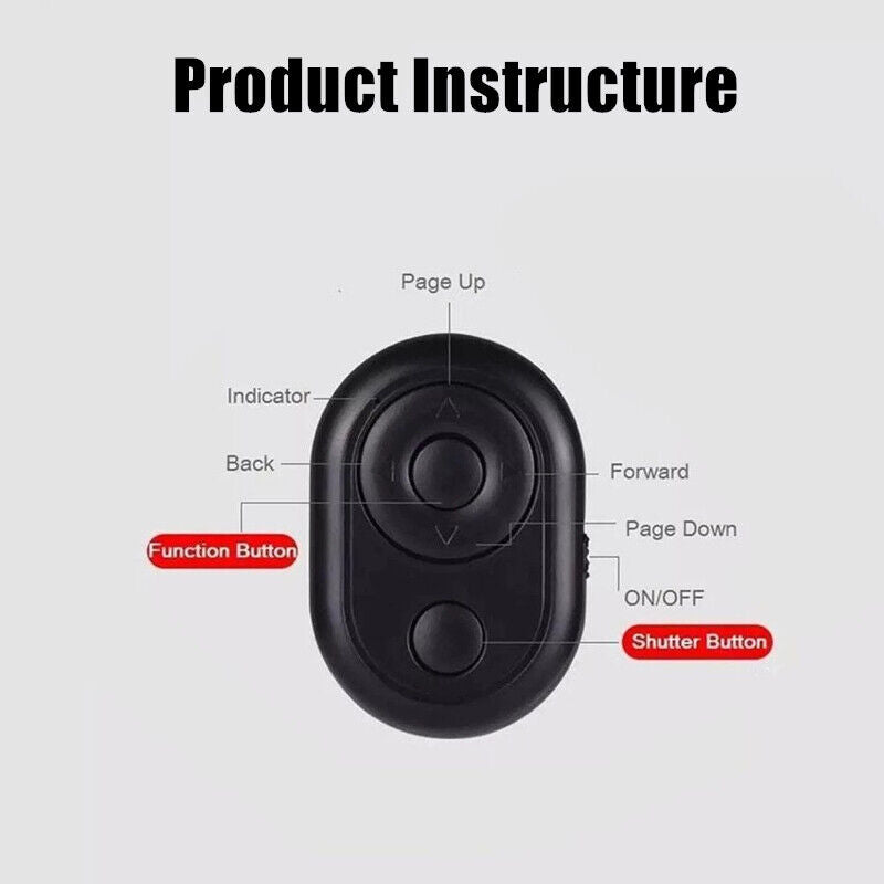 Wireless Bluetooth Remote Control Camera Shutter Arrow Keys for iPhone Samsung