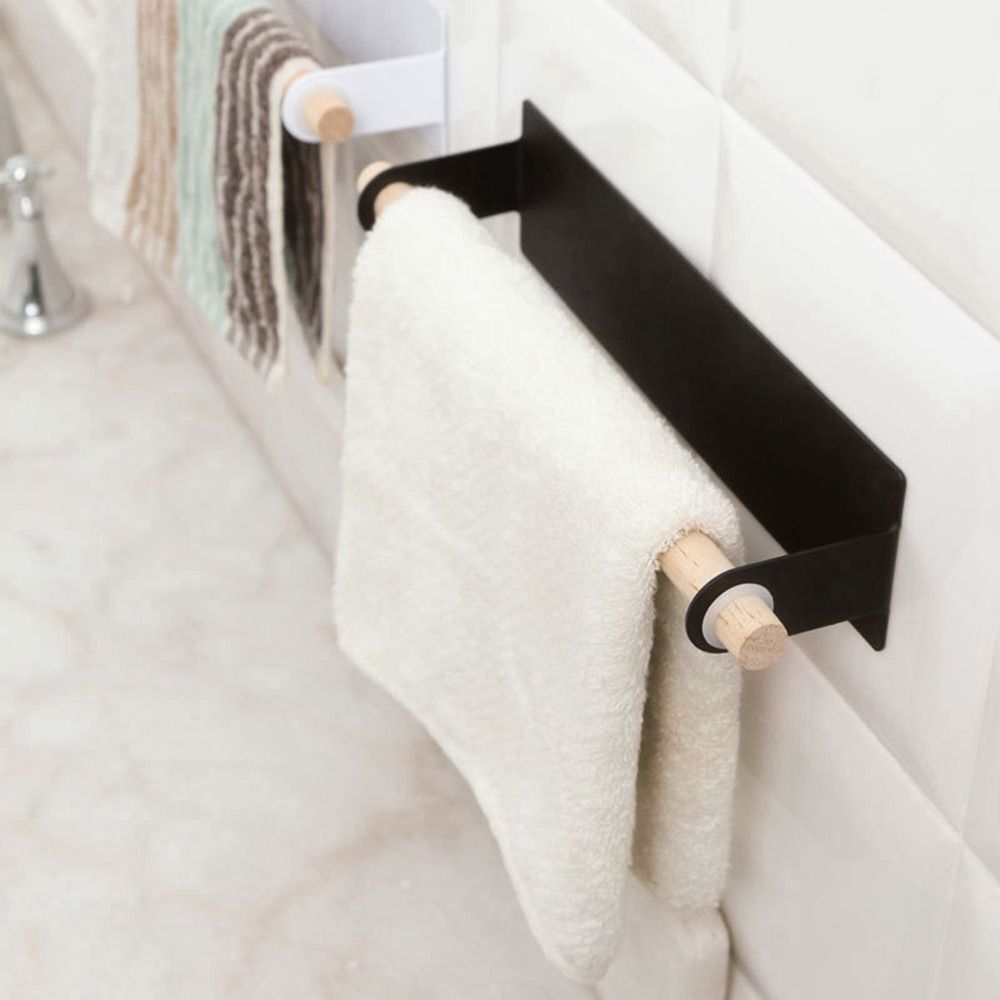 Self-Adhesive Towel Rod Towel Bar Stick on Wall Bath Towel Holder Rail Rack