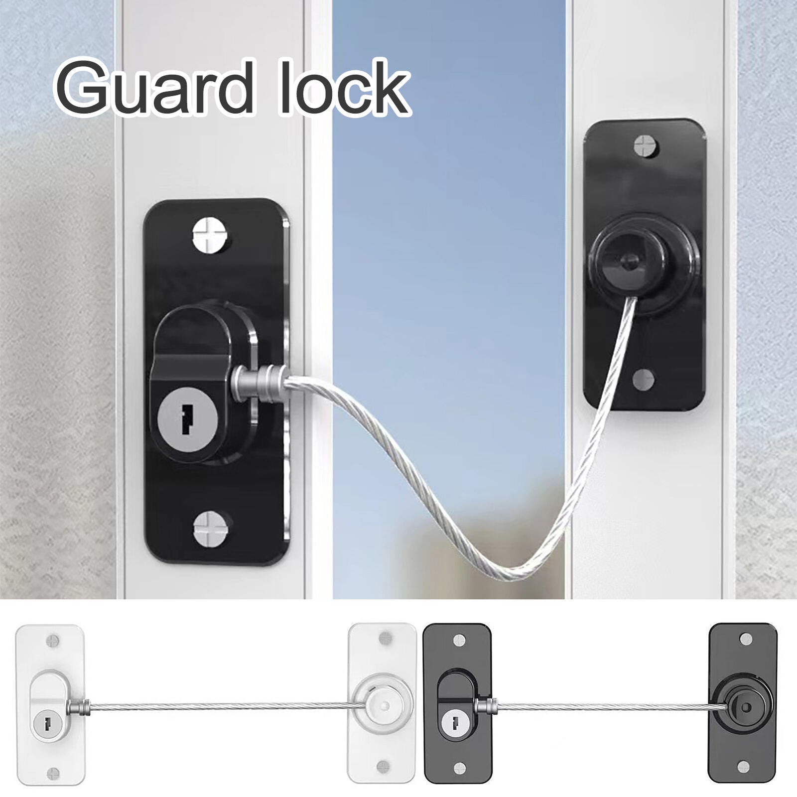 Window Lock with Adjustable Gap Child Safety Self Adhesive for Metal Wooden