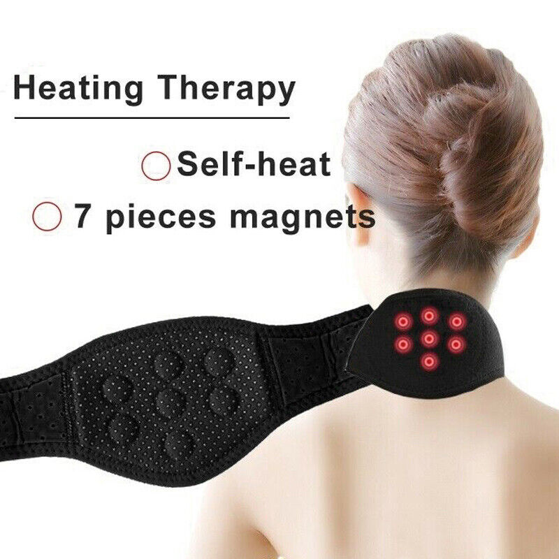 Self Heating Magnetic Infrared Neck Heat Pad Brace Support Collar Pain Relief