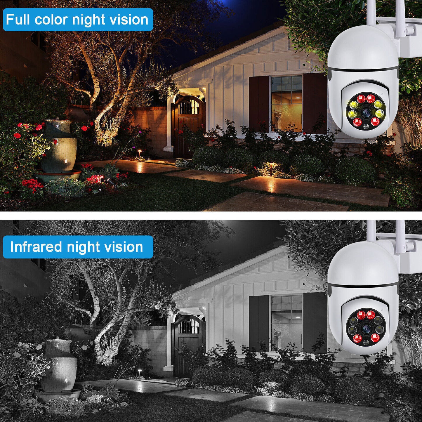 1080P WIFI IP Camera Wireless Outdoor CCTV HD PTZ Smart Home Security IR Camera