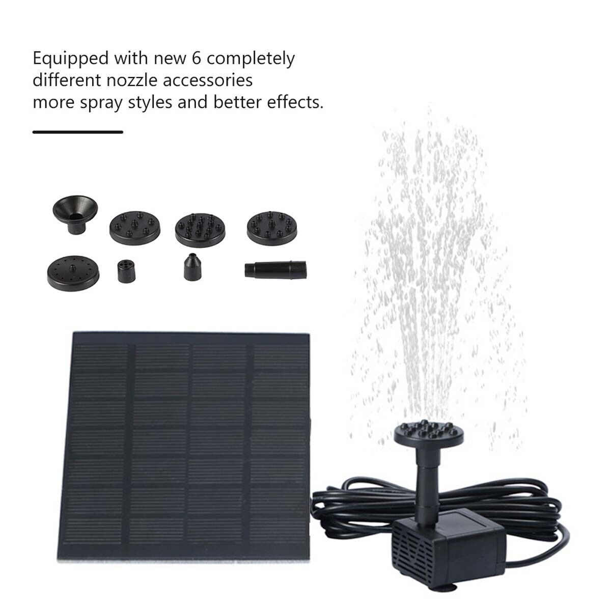 Solar Powered Water Pond Pump Panel Kit Outdoor Garden Pool Fountain Submersible