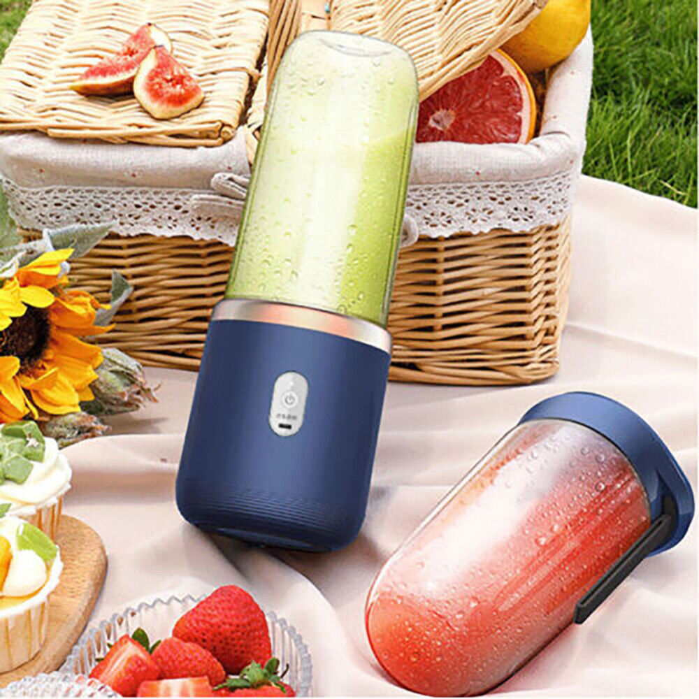 Portable Electric Fruit Juicer Smoothie Blender Rechargeable USB Travel Bottle