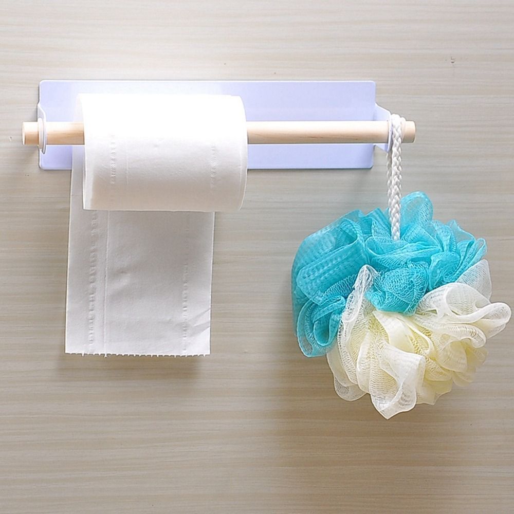 Self-Adhesive Towel Rod Towel Bar Stick on Wall Bath Towel Holder Rail Rack