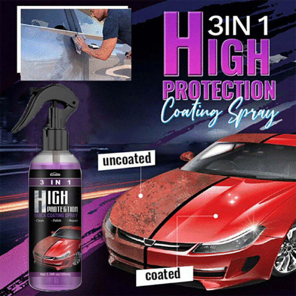 3 in 1 100ml High Protection quick Car Coat Ceramic Coating Spray Hydrophobic