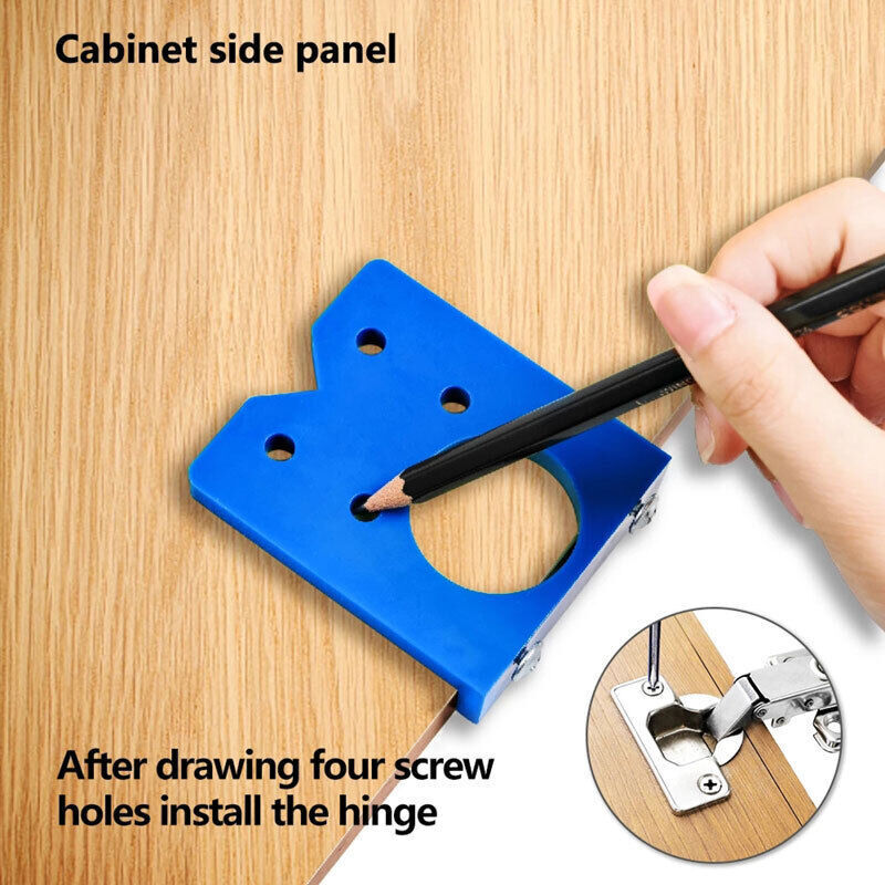 35mm Concealed Hinge Hole Jig Kitchen Cabinet Doors With Drill Bit Tool Set