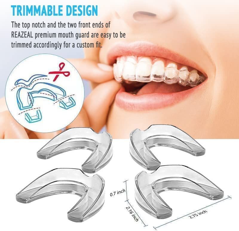 2 Sets Teeth Grinding Mouthguard Mouth Guard Night Bruxism Clenching Sleeping Dental