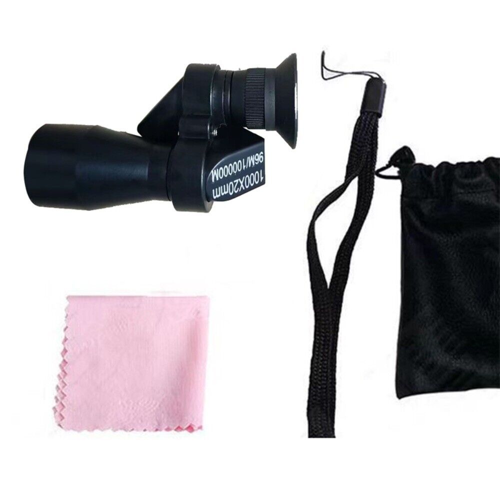 High Magnification Zoom HD Night Vision Monocular Telescope Mini Pocket 1000x20