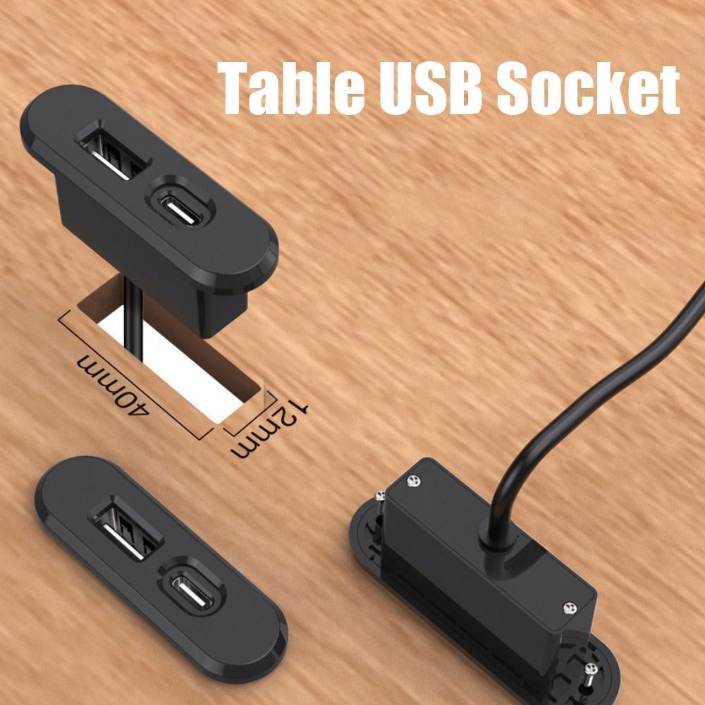 Embedded Table USB Power Socket USB TYPE-C Charger Desktop Power Strip Office