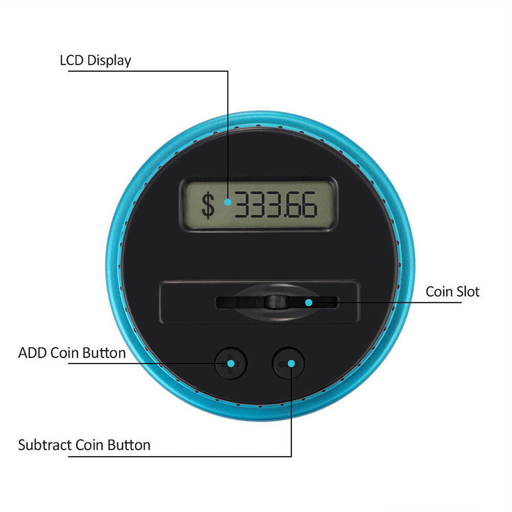 LCD Digital Counting Coin Money Saving Box