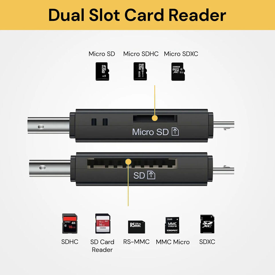 2 In 1 Micro USB OTG to USB 2.0 Adapter SD/Micro SD Card Reader For Smartphones