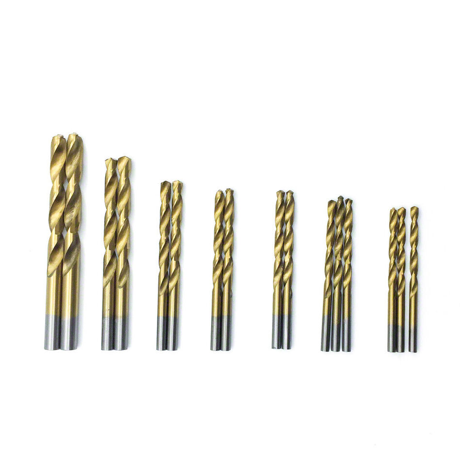 99PCS HSS Metric 1.5-10mm Titanium Coated Drill Bit Set Metal Wood Plastic