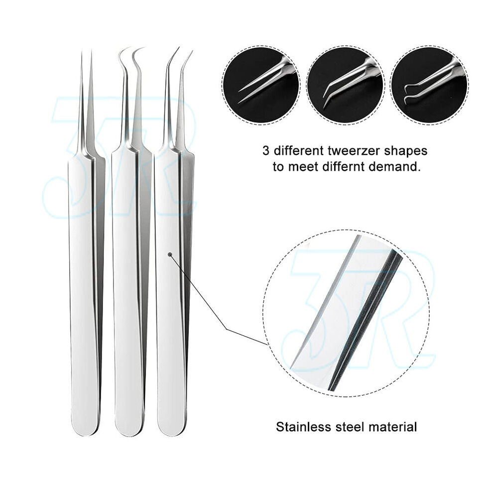 Blackhead Remover Spot Acne Pimple Extractor Tweezer Facial Tool Professional