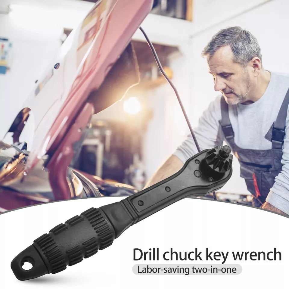 2 in 1 Drill Chuck Ratchet Two-headed Spanner Key Drill Chuck Ratchet Handy Tool