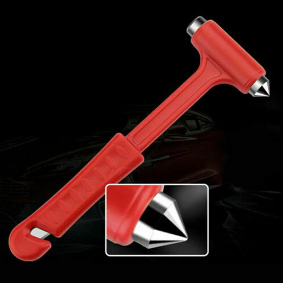 2 in 1 Mini Car Safety Hammer Life Saving Emergency Hammer Seat Belt Cutter Tool