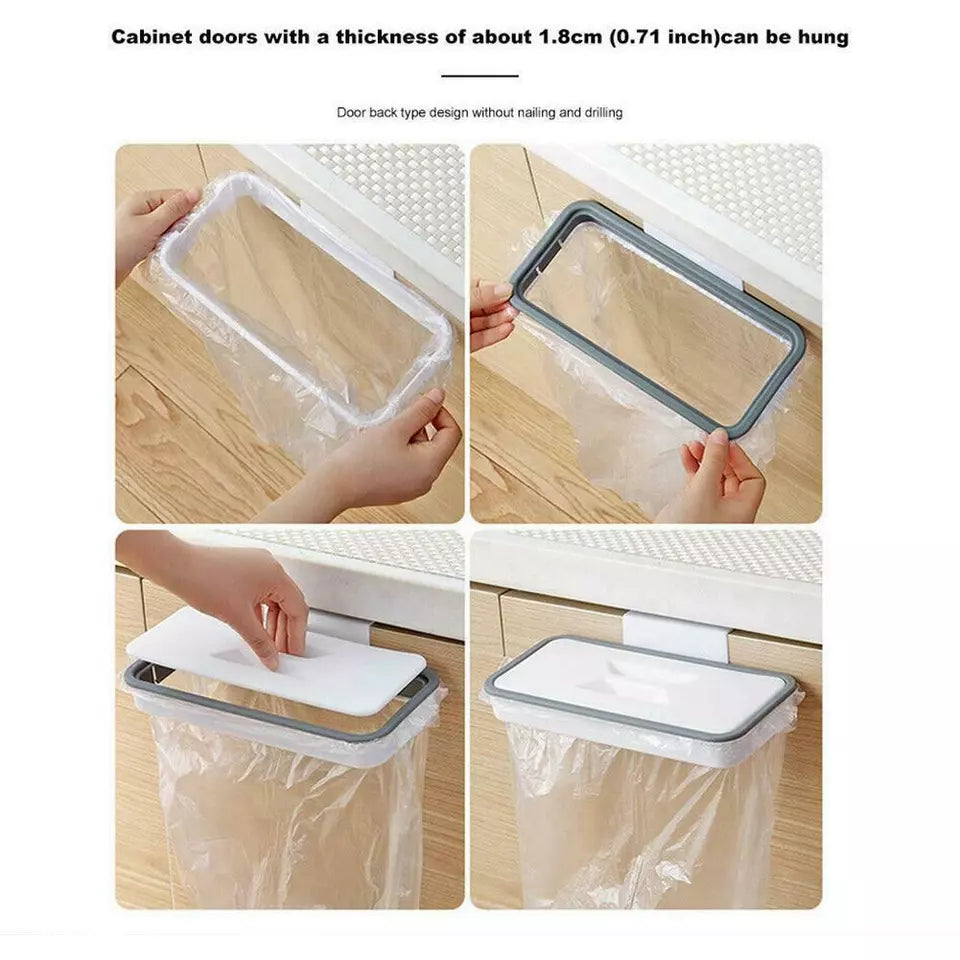 Kitchen Rubbish Bag Holder Cupboard Door Hanging Attach-A-Trash Removable