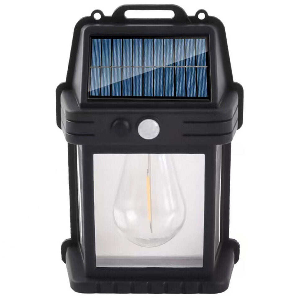 LED Solar Powered Wall Lantern Outdoor Motion Sensor Lights Garden Security Lamp