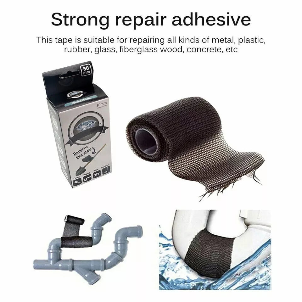 Fiber Fix Repair Wrap Hardens Like Steel Fiberglass Tools Pipe Repair Fix Tapes