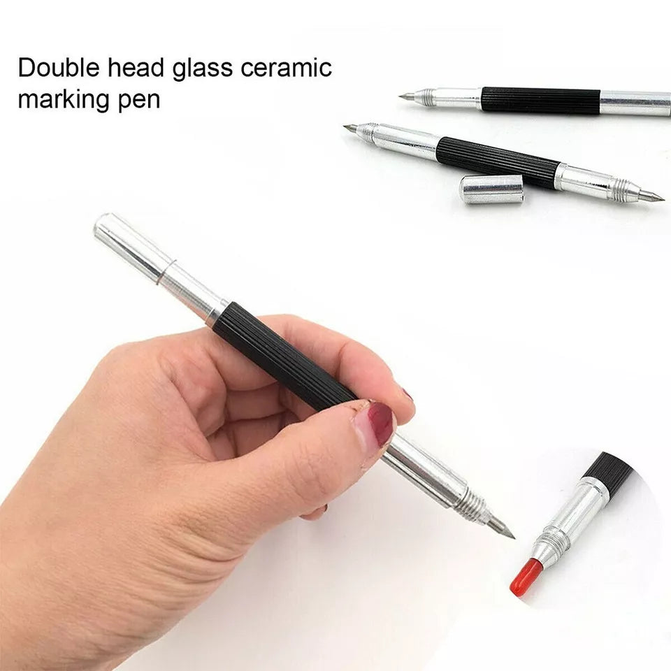 Double Head Micro Engraving Pen Lettering Pen For Glass Wood Ceramics Jewelry