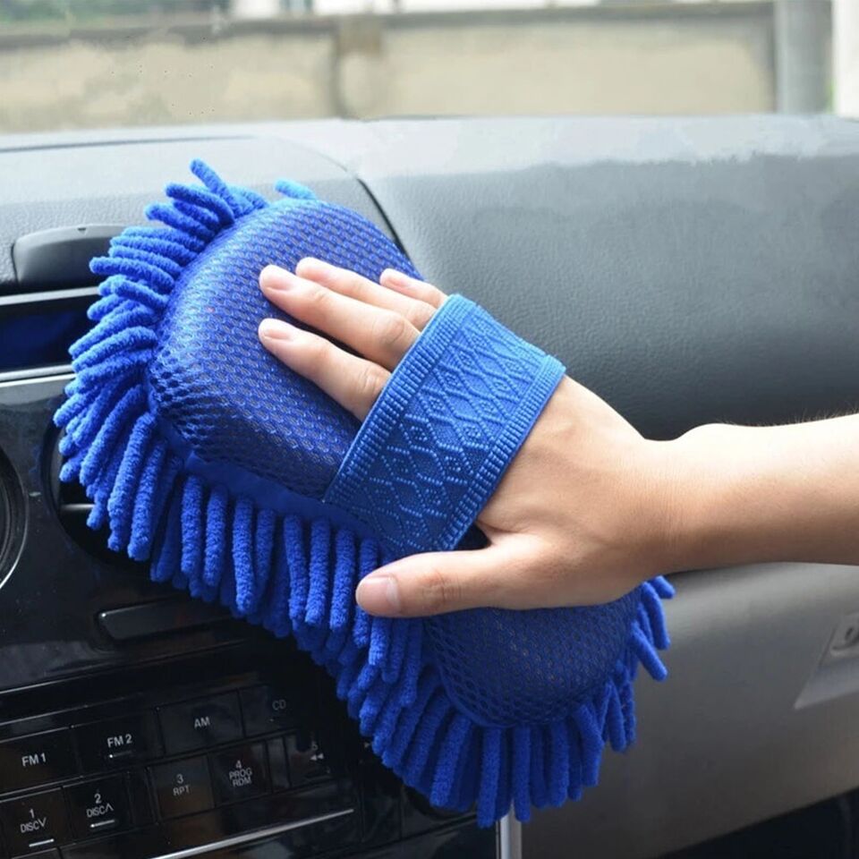 Microfiber Chenille Car Wash Sponge Care Washing Brush Pad Cleaning-Tool