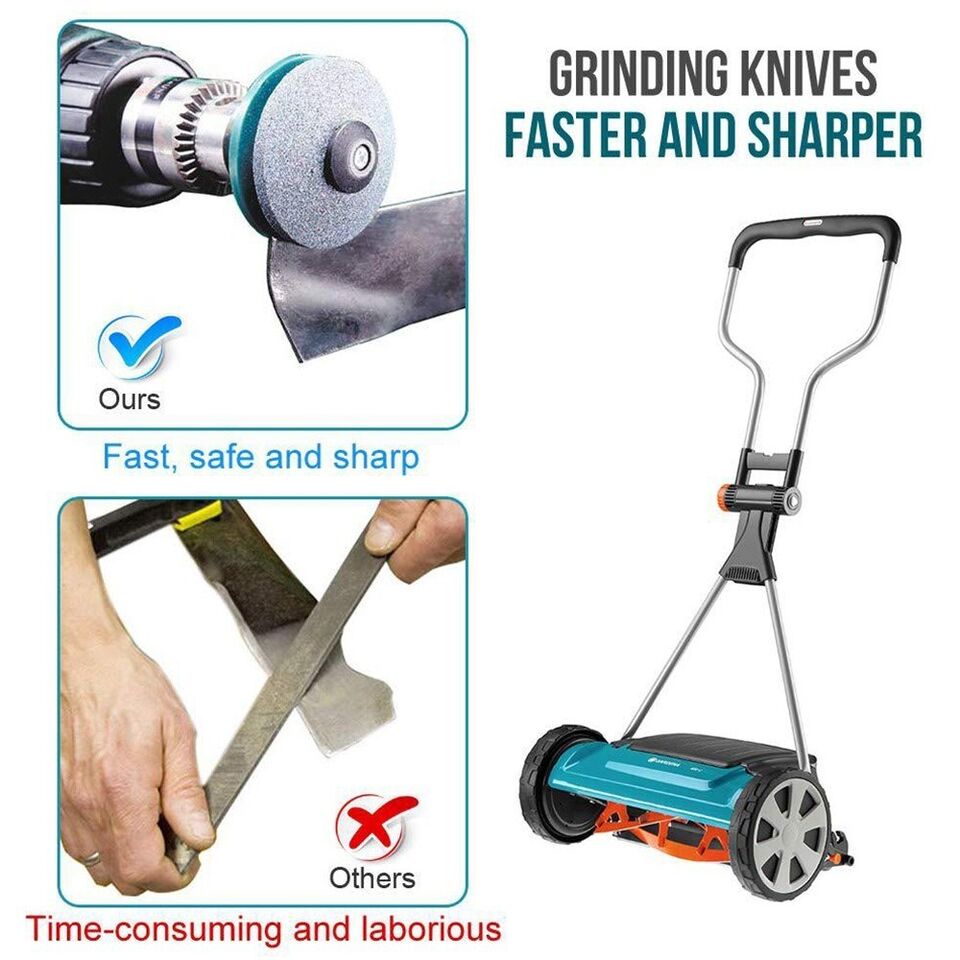 2X Universal Grinding Sharpener Cut Garden Grinder Drill Rotary Lawn Mower Blade