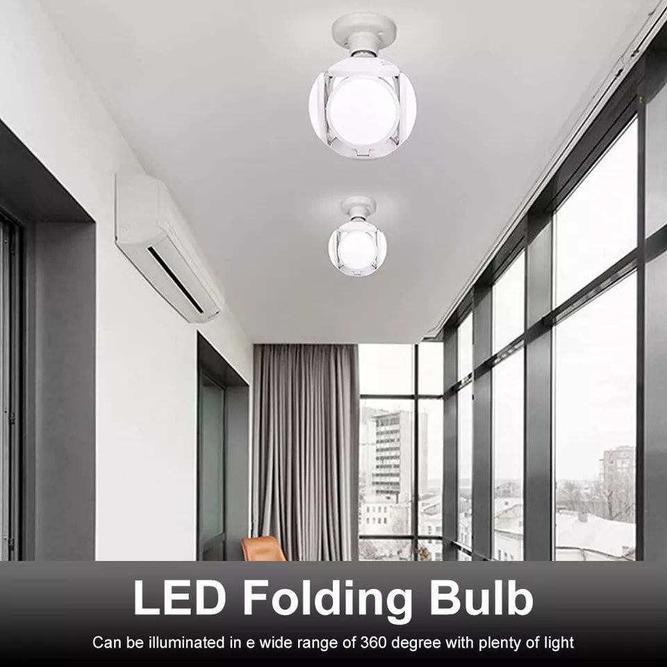 LED Folding Light Bulb Deformable Football Bulb Garage 6500K