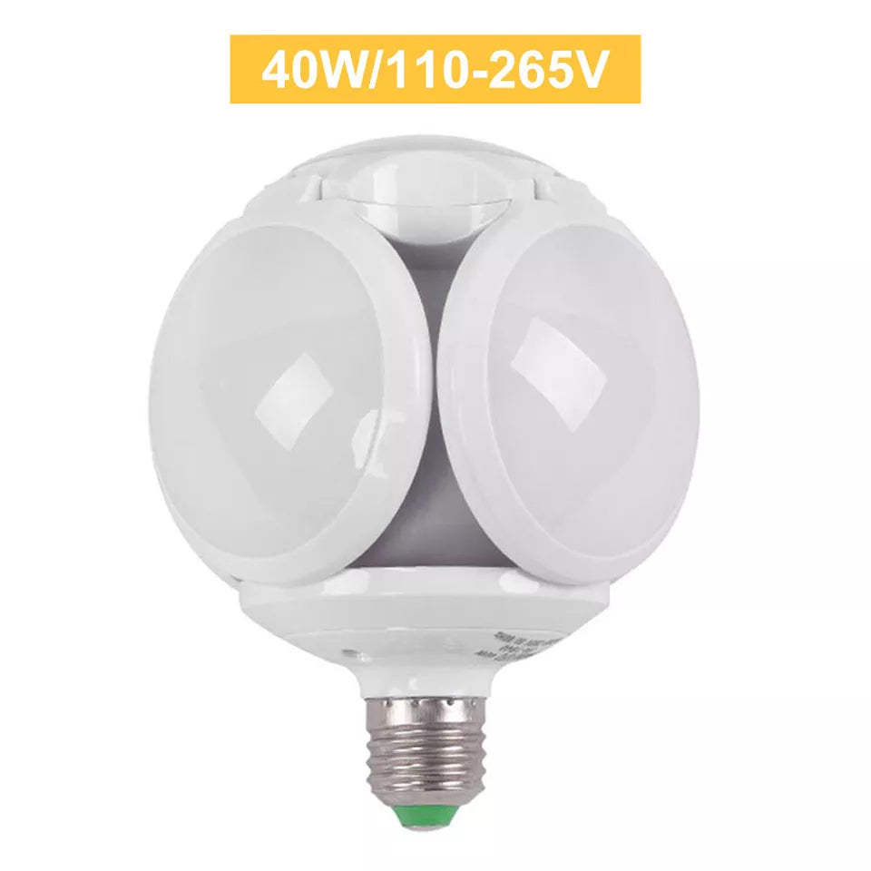 LED Folding Light Bulb Deformable Football Bulb Garage 6500K