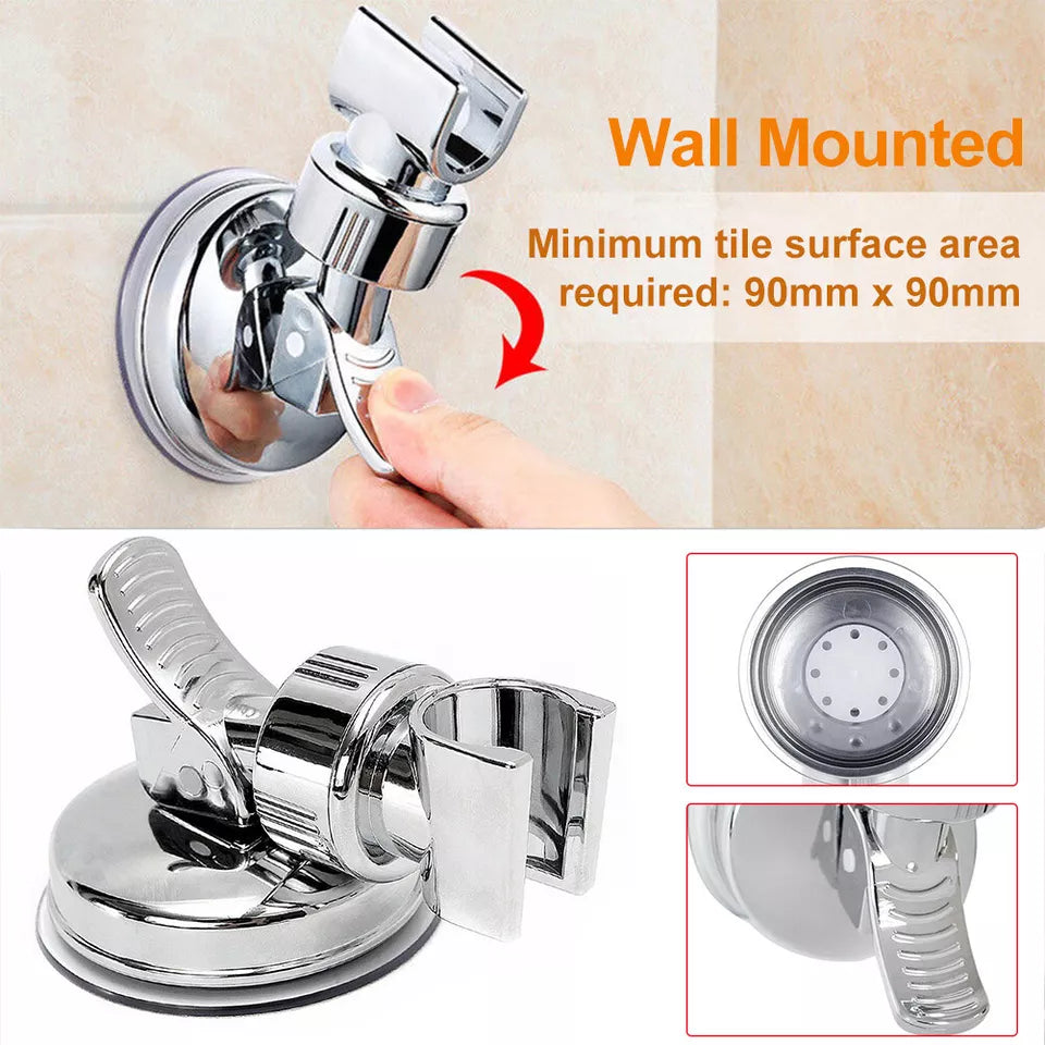 Adjustable Shower Head Holder Removable Suction Cup Shower Head Bracket No Drill