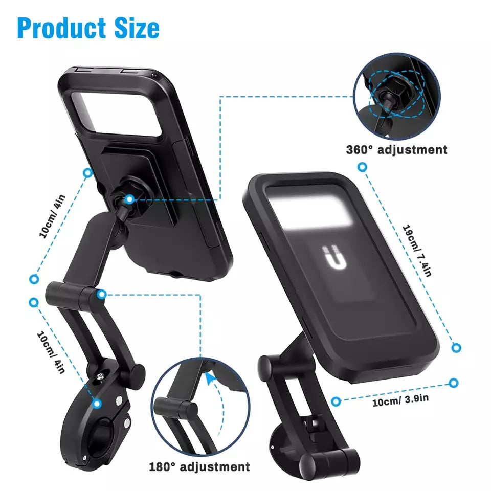 Motorbike Phone Holder Bike Phone Mount Case for Motorcycle Scooter Waterproof