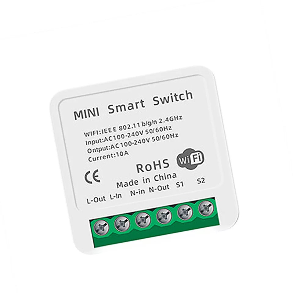 Smart WiFi Light Switch 16 Amp Mini Module Work for APP/Alexa/Google Home