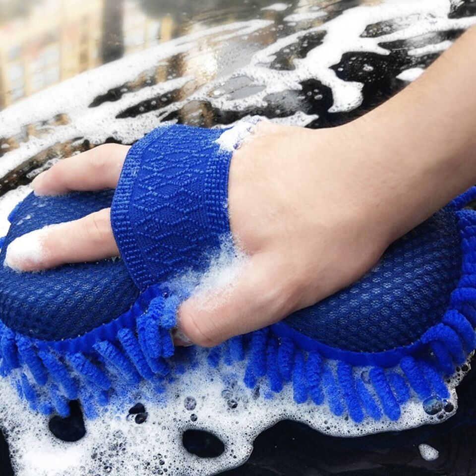 Microfiber Chenille Car Wash Sponge Care Washing Brush Pad Cleaning-Tool