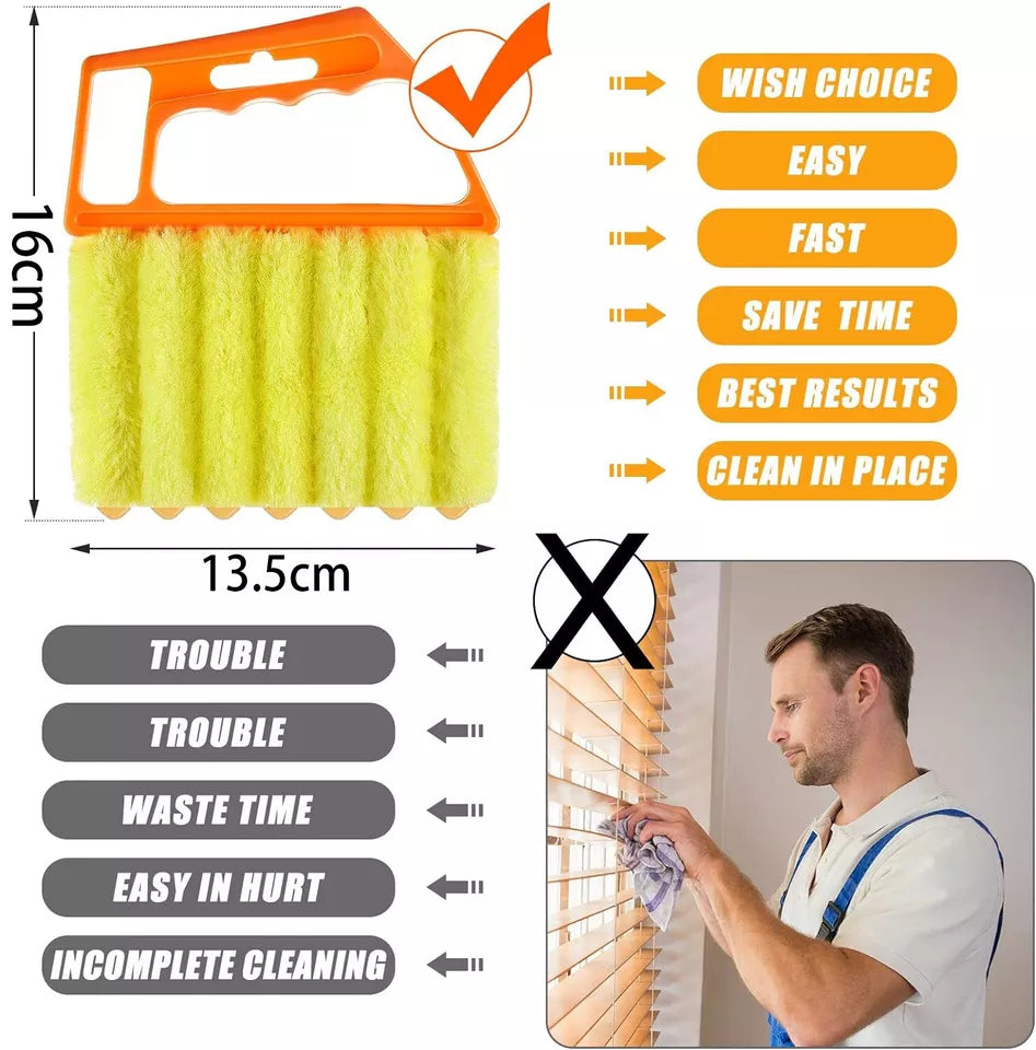 Hand Held Window Blinds Cleaner Brush Vertical Window Venetian Blind Duster