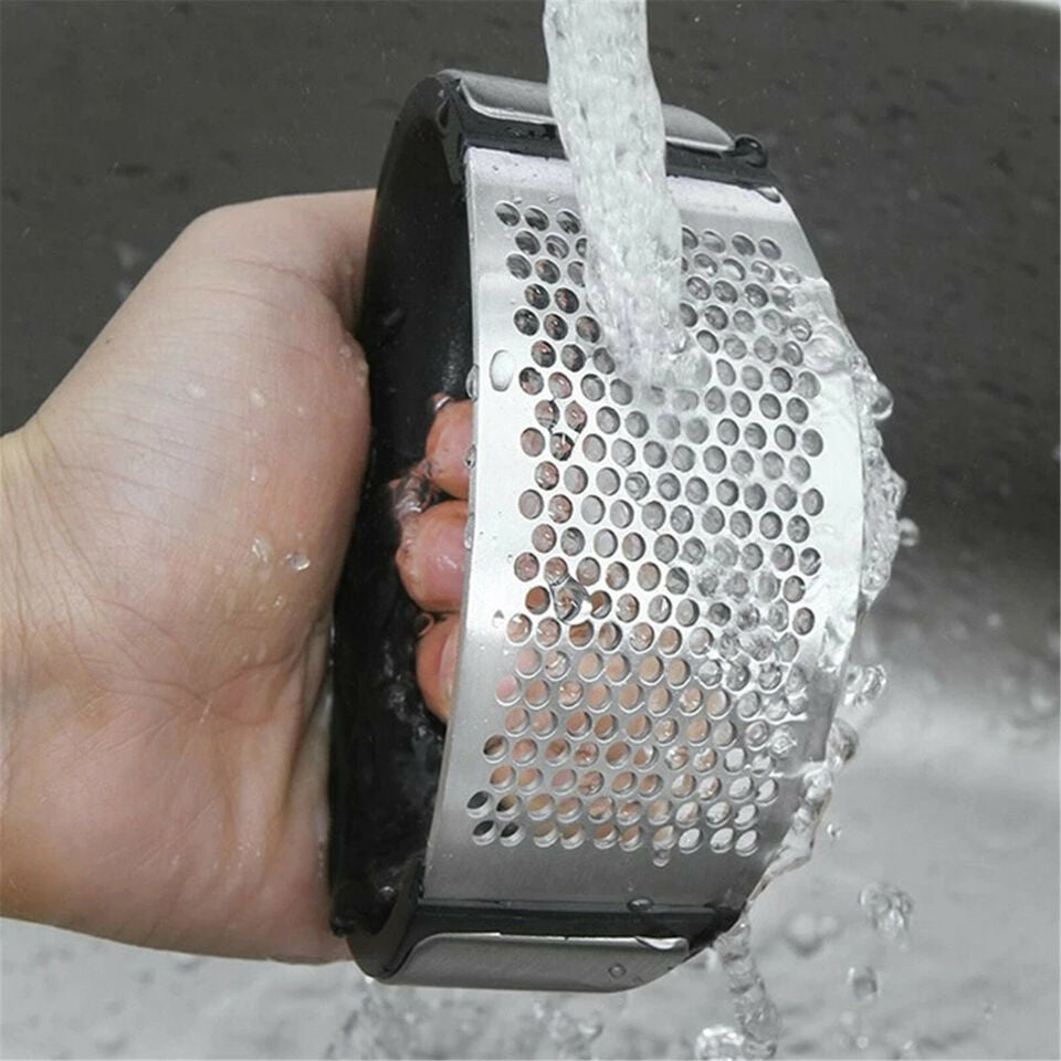 Stainless Steel Garlic Press Crusher Rocker Rocking Mincer Squeezer Kitchen Tool