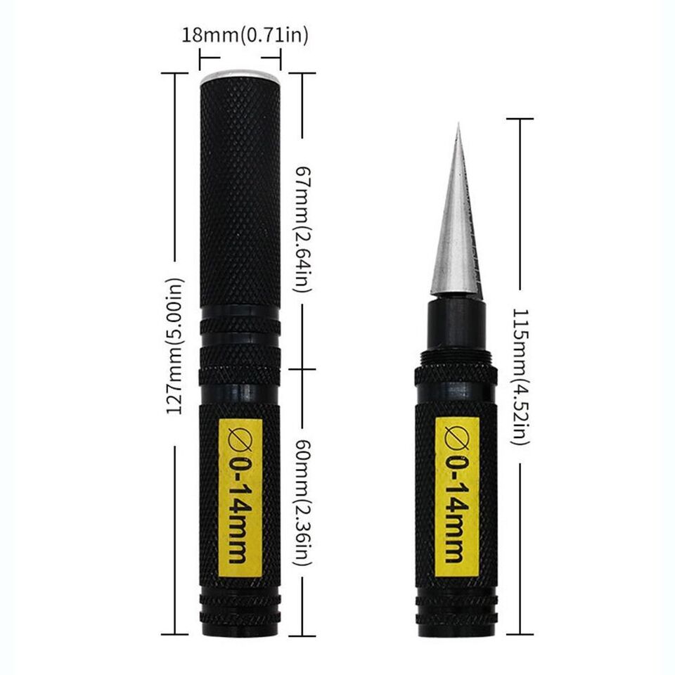 Steel Hole Opener 0-14mm Enlarge Pin Hole High Hardness Center Punch