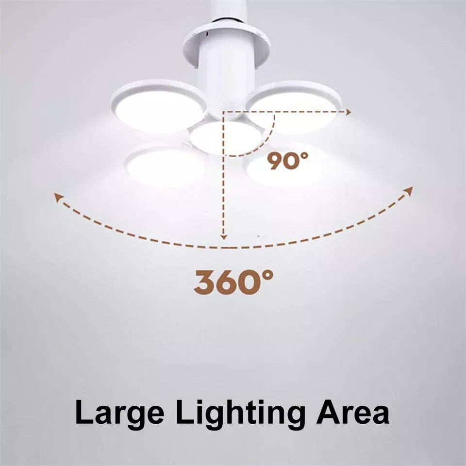 LED Folding Light Bulb Deformable Football Bulb Garage 6500K