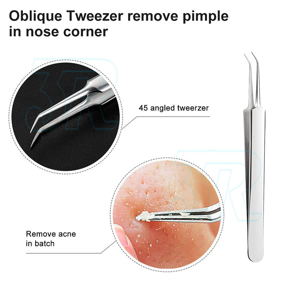 Blackhead Remover Spot Acne Pimple Extractor Tweezer Facial Tool Professional