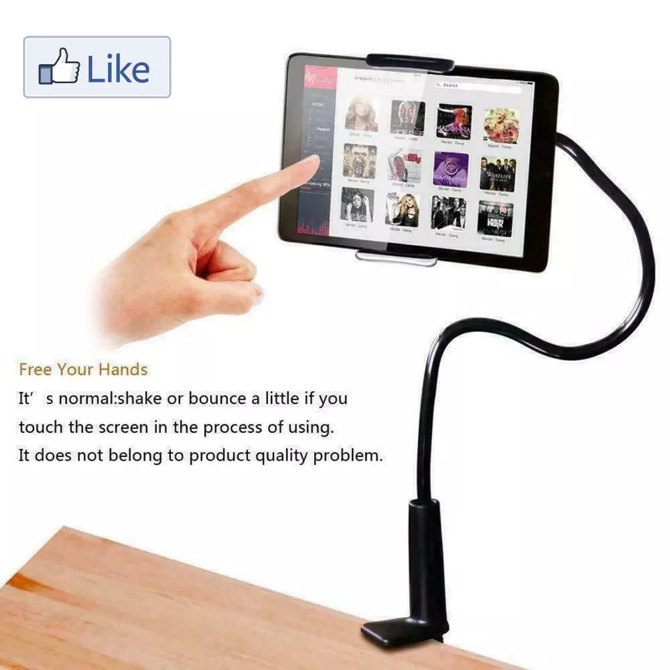 100CM 360°Rotating Tablet Stand Holder Lazy Bed Desk Mount For iPad Air iPhone Samsung