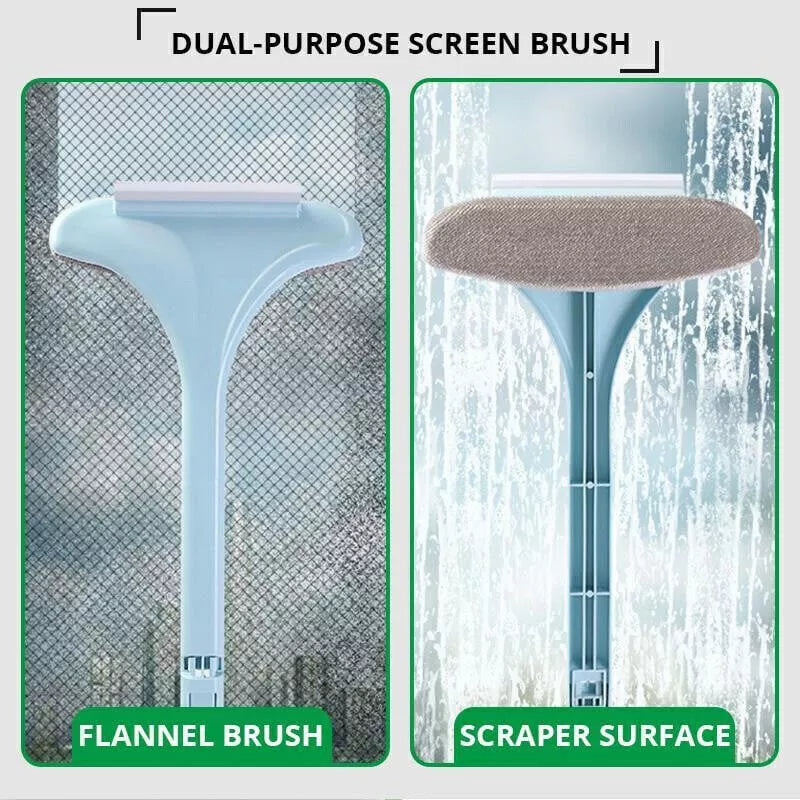 Multifunctional Glass Cleaner Screen Brush Double Sided Window Cleaning Tool