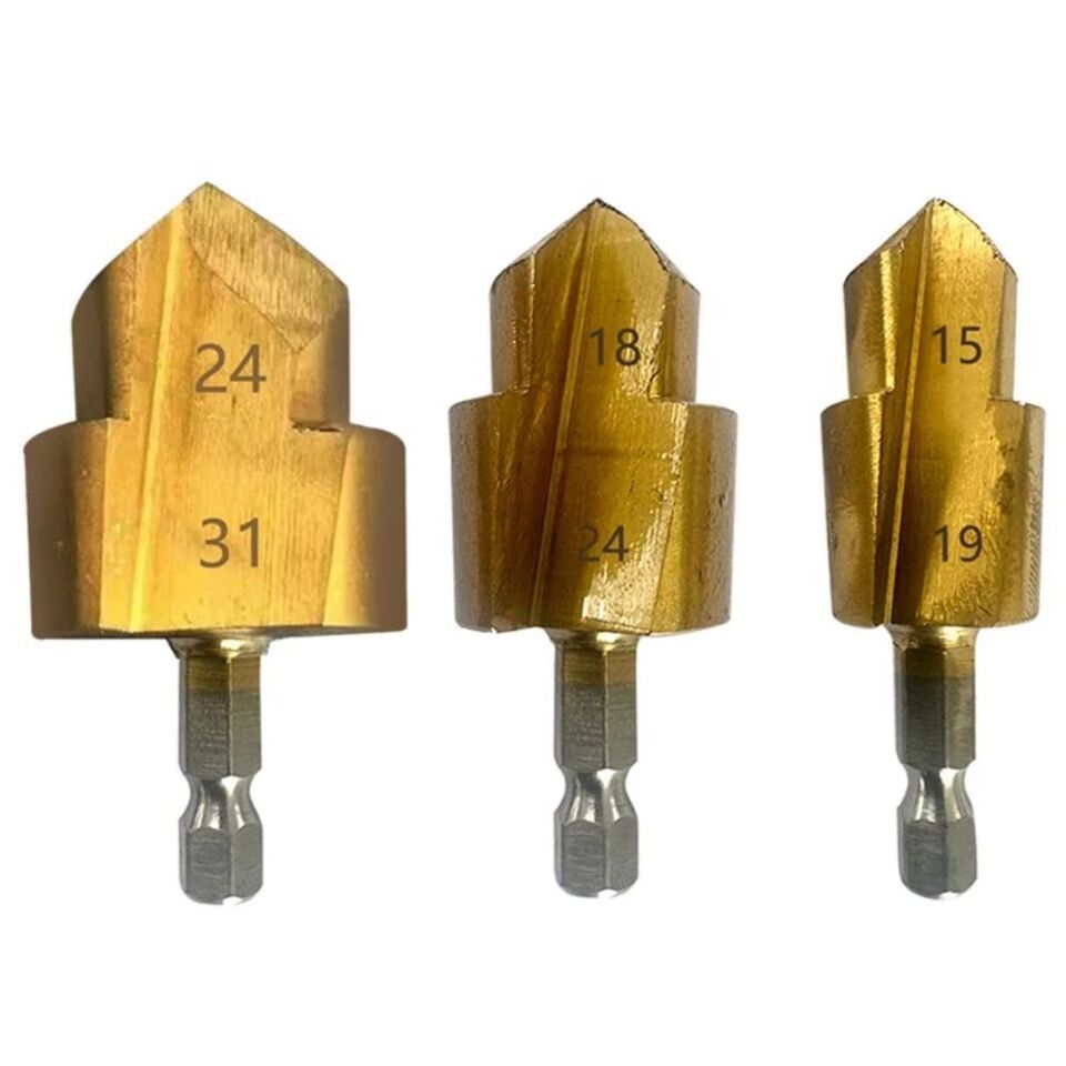 3PCS Countersunk Drill Bit for Ppr Pipe Repair Alloy Steel Simple Installation